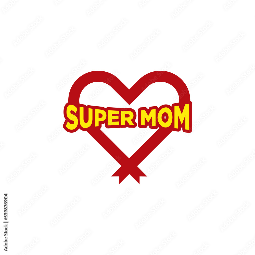 Super mom logo. Mother day concept. superhero Super mom logo. Mother day concept. superhero