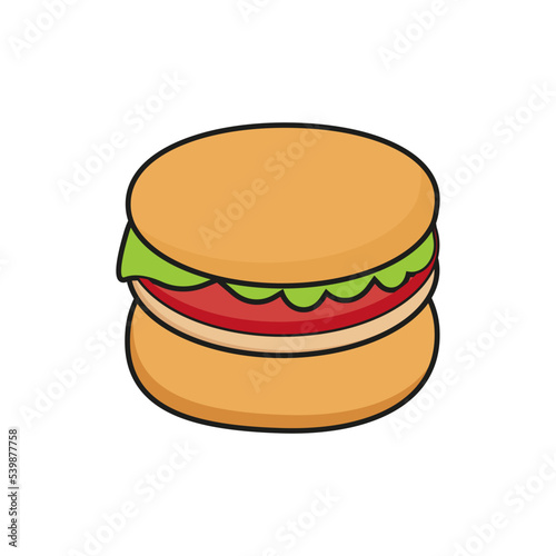 international burger party cartoon illustration