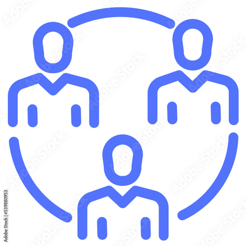 people collaboration group team teamwork line icon