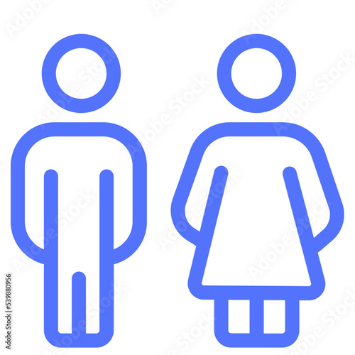 people couple man woman person line icon