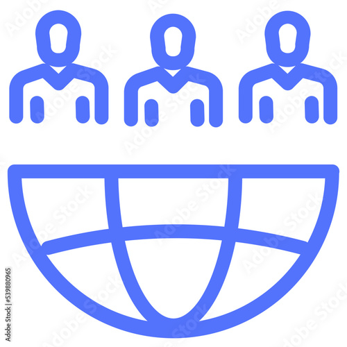 people global people international worldwide community line icon