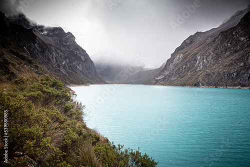 lake and mountains