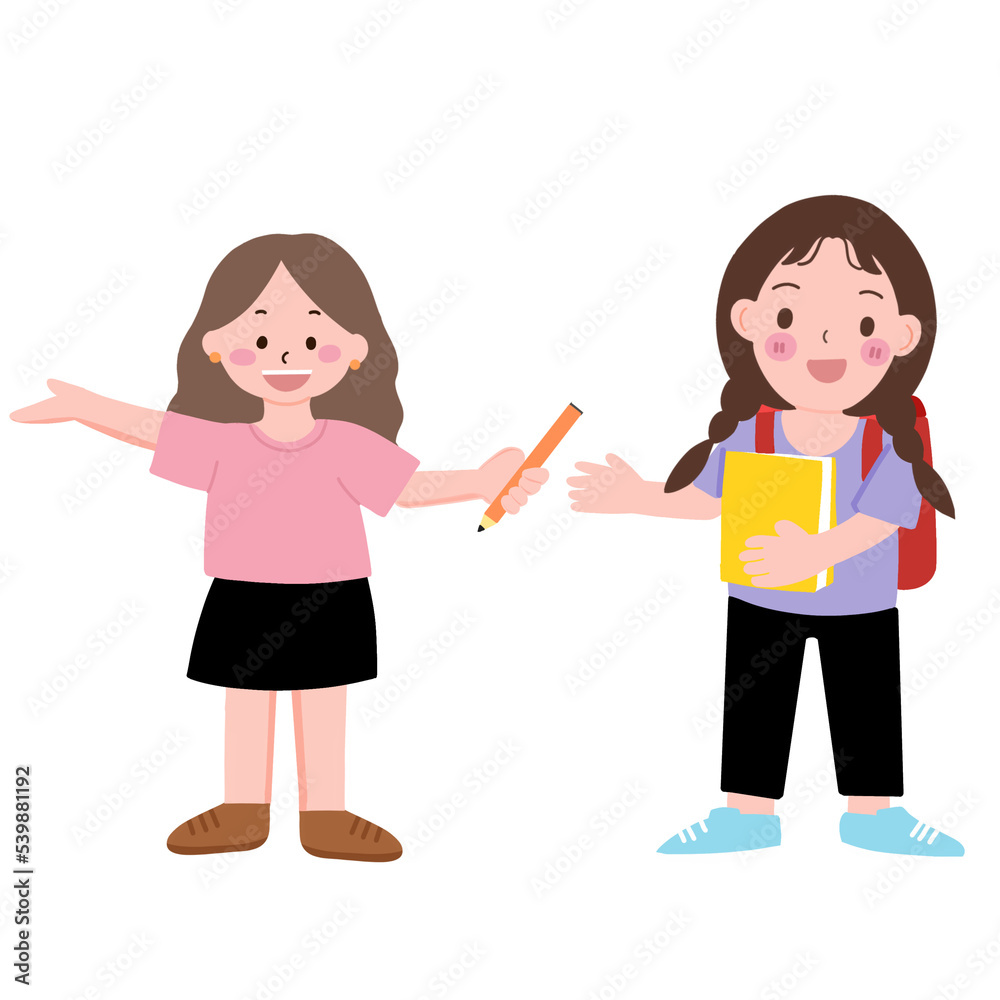 young kid student, boy and girl back to school young kid student, boy and girl back to school