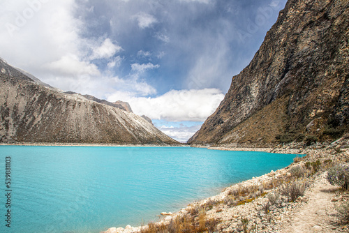 lake in the andean mountains