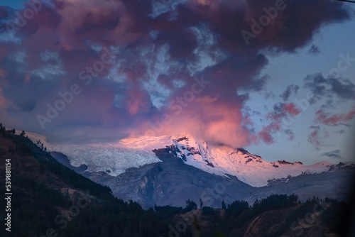 sunset in the mountains