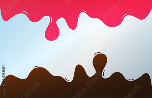 Chocolate melted. Melted strawberry Syrup. flowing strawberry drops. strawberry creamy melted drip wave. Melted Chocolate Syrup. flowing chocolate drops. Chocolate.