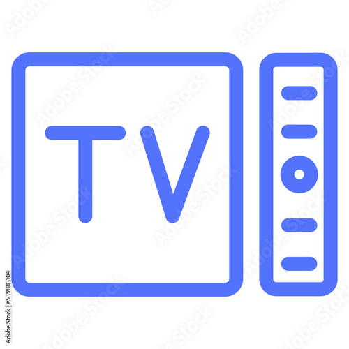 set television tv line icon