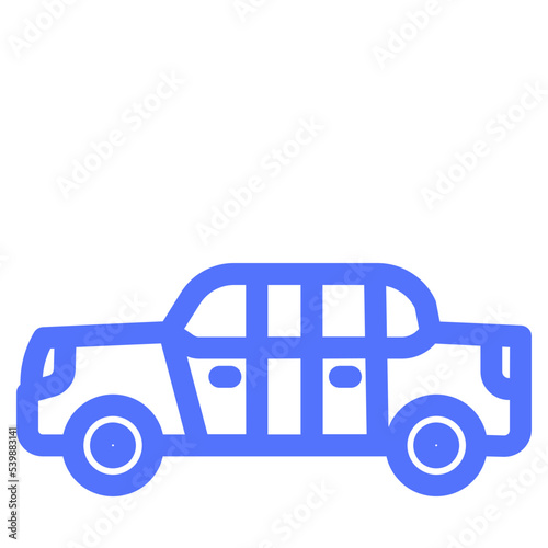 limousine car luxury automobile line icon