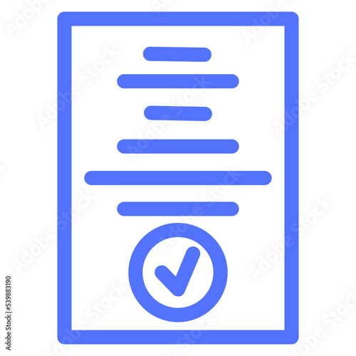 acceptance approved letter document checkmark line icon