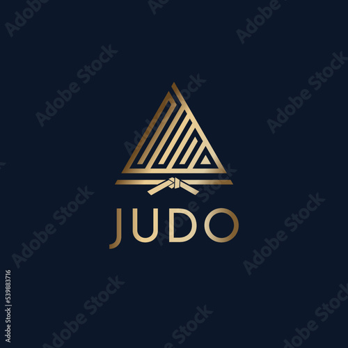 clever monogram triangle JUDO, suitable for name company sports.