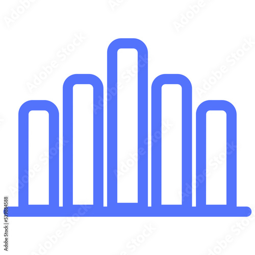 analysis data histogram statistics line icon