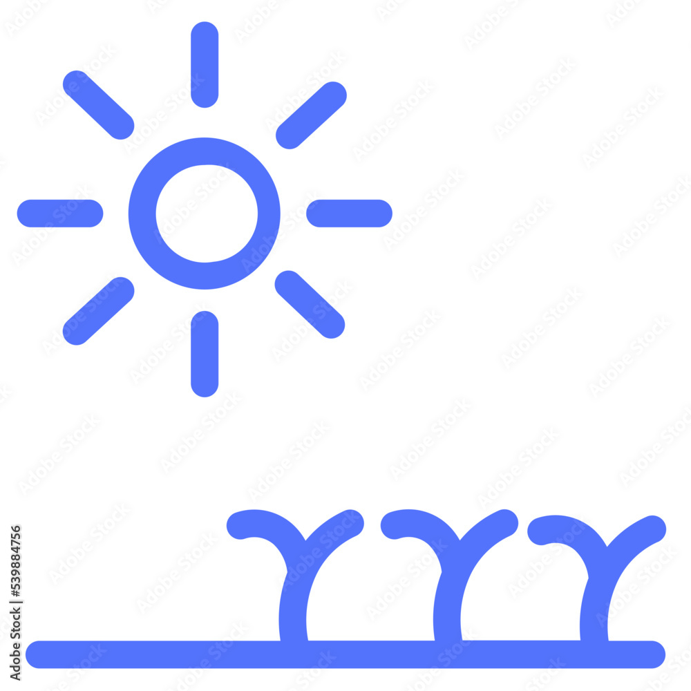 agriculture farm field gardening sunny line icon agriculture farm field gardening sunny line icon