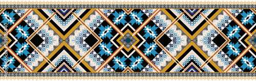 Colorful geometric ethnic pattern. Oriental, western, aztec, tribal traditional. seamless pattern. fabric, tile, background, carpet, wallpaper, clothing, sarong,wrapping, Batik, fabric,Vector pattern.