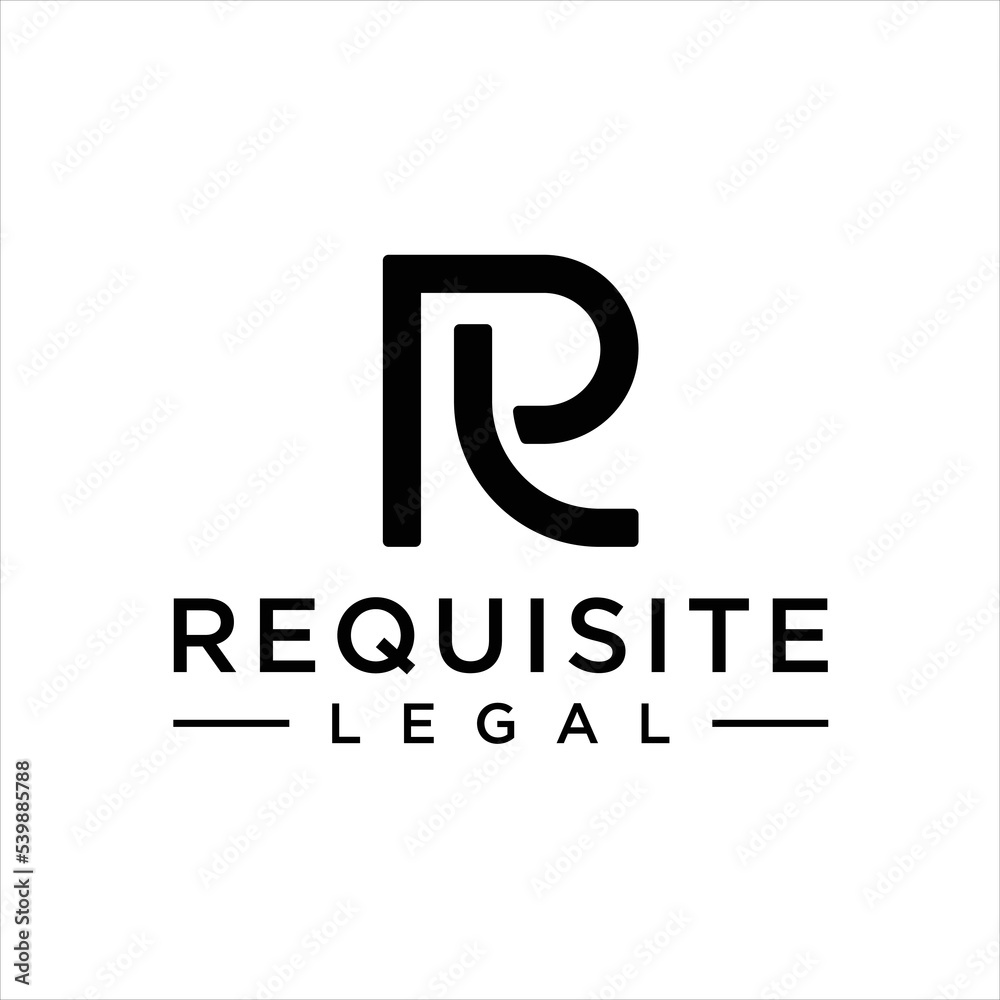 Obraz premium Creative and Minimalist Letter R Logo Design Icon