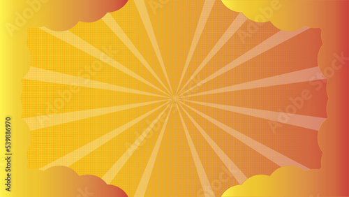 Abstract comic background with multi colored gradient modern color, orange, yellow, red.