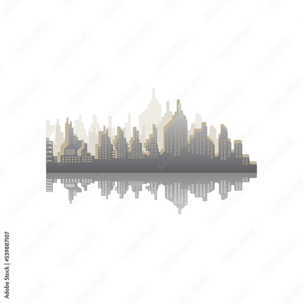 Fototapeta premium City skyline silhouette. vector illustration design