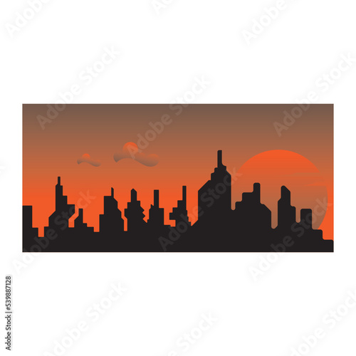 City skyline silhouette. vector illustration design