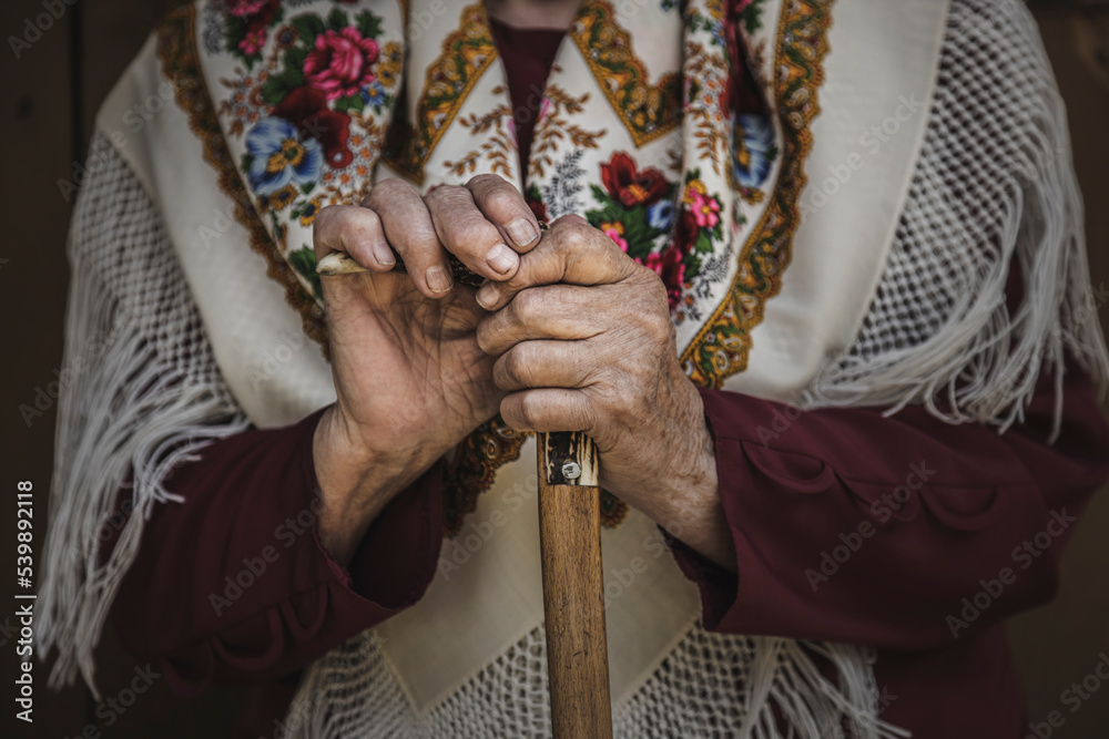 Close up on Senior Woman Hands in Poland