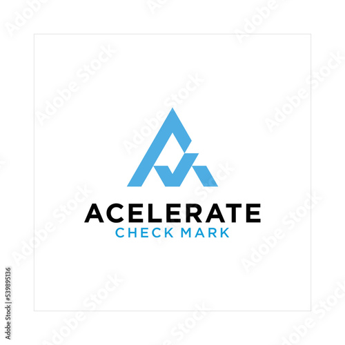 Letter A Check Logo Design Template