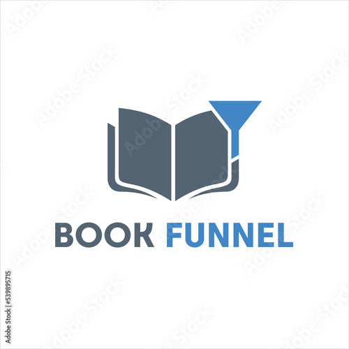book education funnel logo design