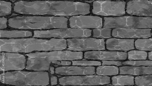 Destroyed crack wall brick texture on isolated background. Material grunged rocks textured.
