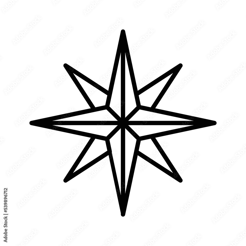 north star icon vector design template in white background north star icon vector design template in white background