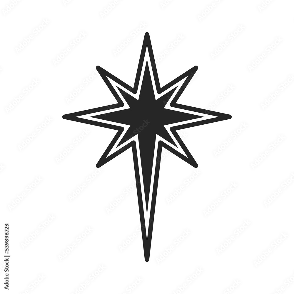 Obraz premium north star icon vector design template in white background