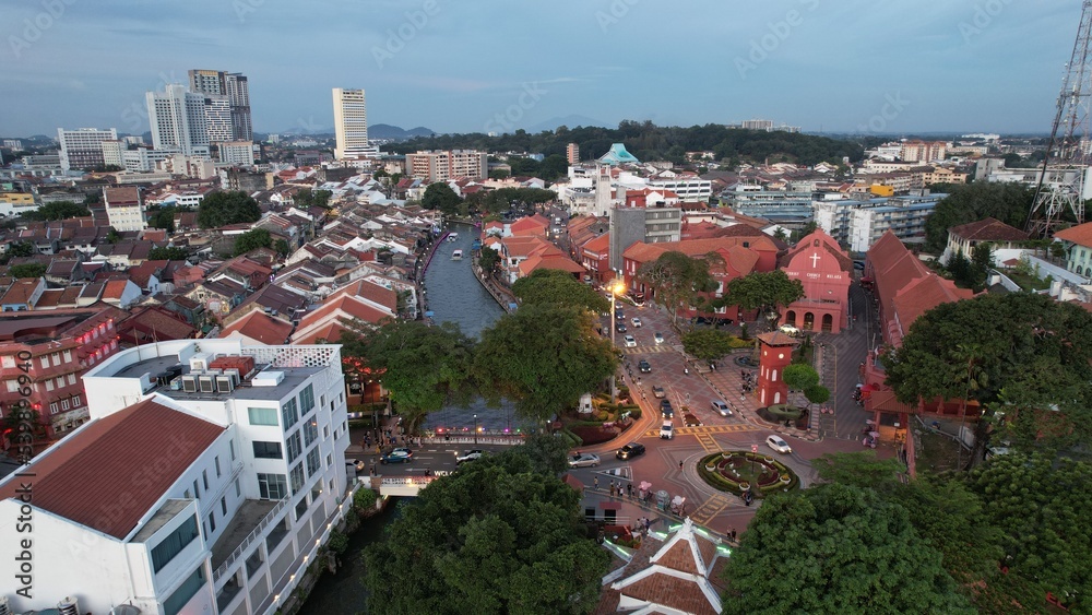 Malacca, Malaysia - October 16, 2022: The Streets of Jonker Walk