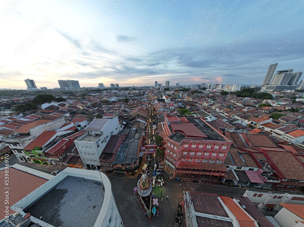 Malacca, Malaysia - October 16, 2022: The Streets of Jonker Walk