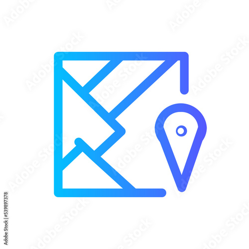 maps and location gradient icon