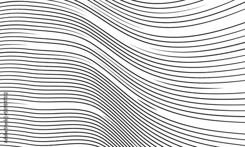 abstract pattern plurality black distorted lines vector photo