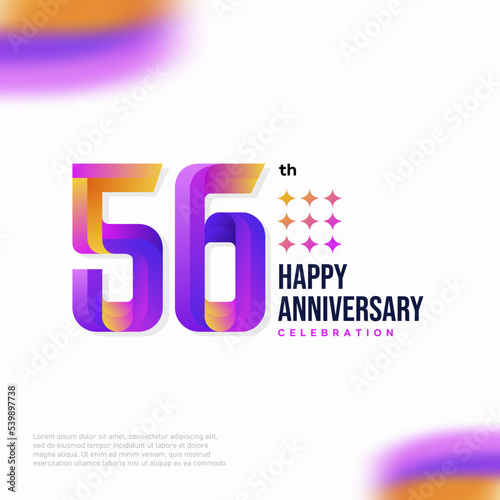 Number 56 logo icon design, 56 birthday logo number, anniversary 56