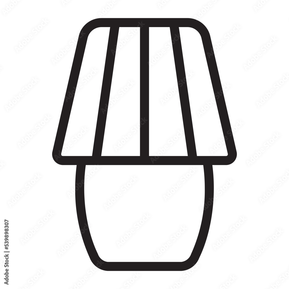 table lamp line icon table lamp line icon