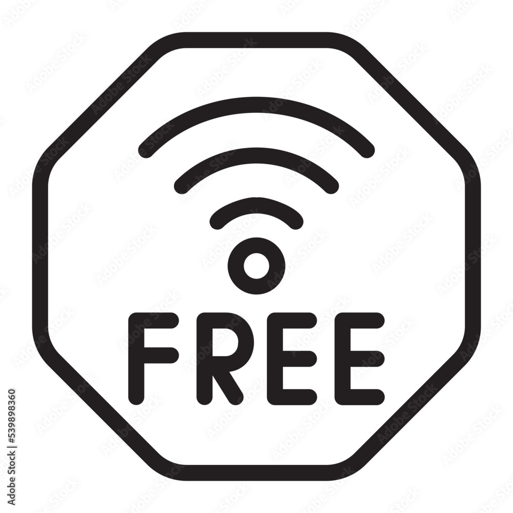 free wifi line icon free wifi line icon