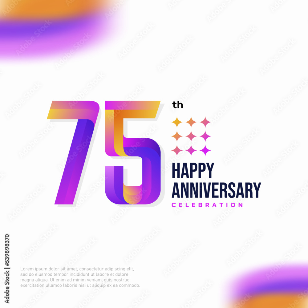 Number 75 logo icon design, 75 birthday logo number, anniversary 75 Number 75 logo icon design, 75 birthday logo number, anniversary 75