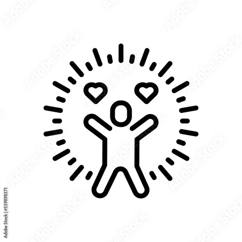 Black line icon for life activity