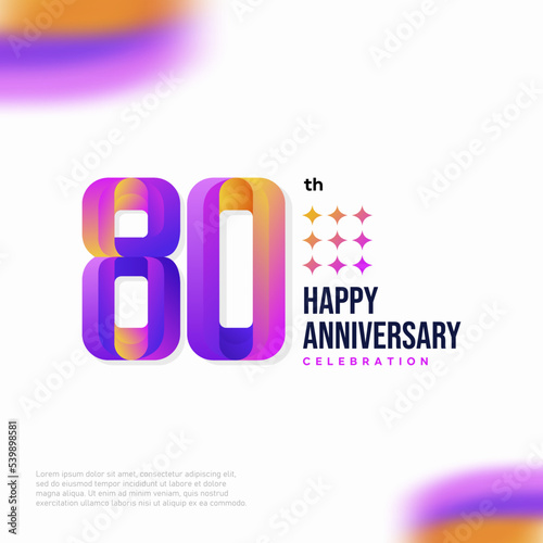 Number 80 logo icon design, 80 birthday logo number, anniversary 80