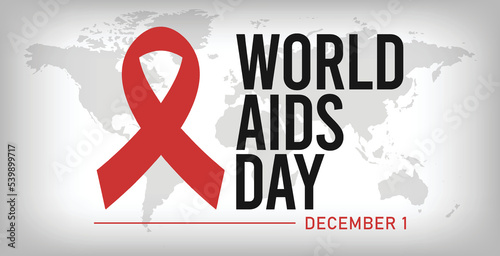 wolrd aids day banner simple design photo