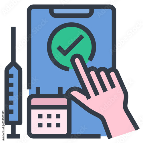 booking vaccination icon