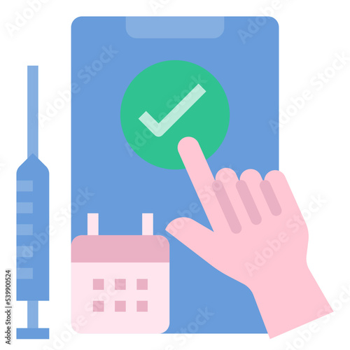booking vaccination icon