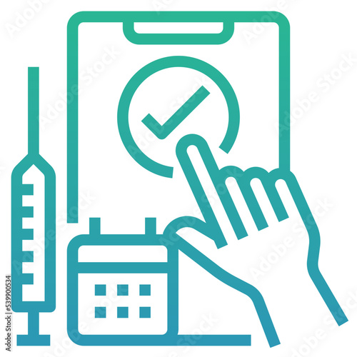 booking vaccination icon