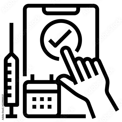 booking vaccination icon