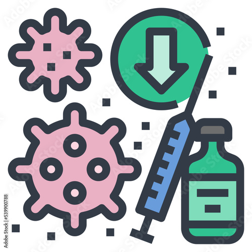 reduce risk spreading icon