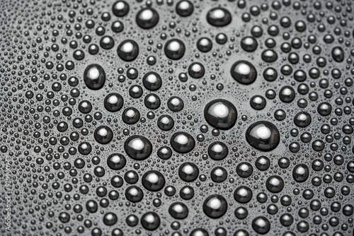 Water drops on a black background close-up