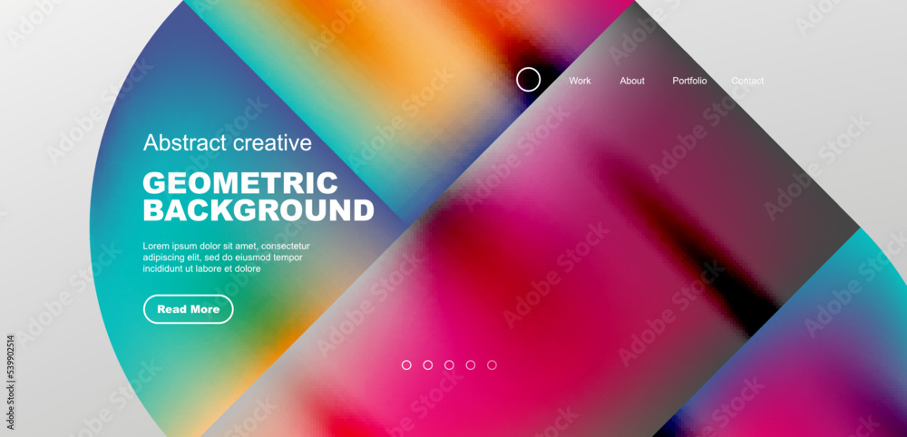 Bright fluid gradient circles abstract background. Business or technology design for wallpaper, banner, background, landing page, wall art, invitation, prints Bright fluid gradient circles abstract background. Business or technology design for wallpaper, banner, background, landing page, wall art, invitation, prints