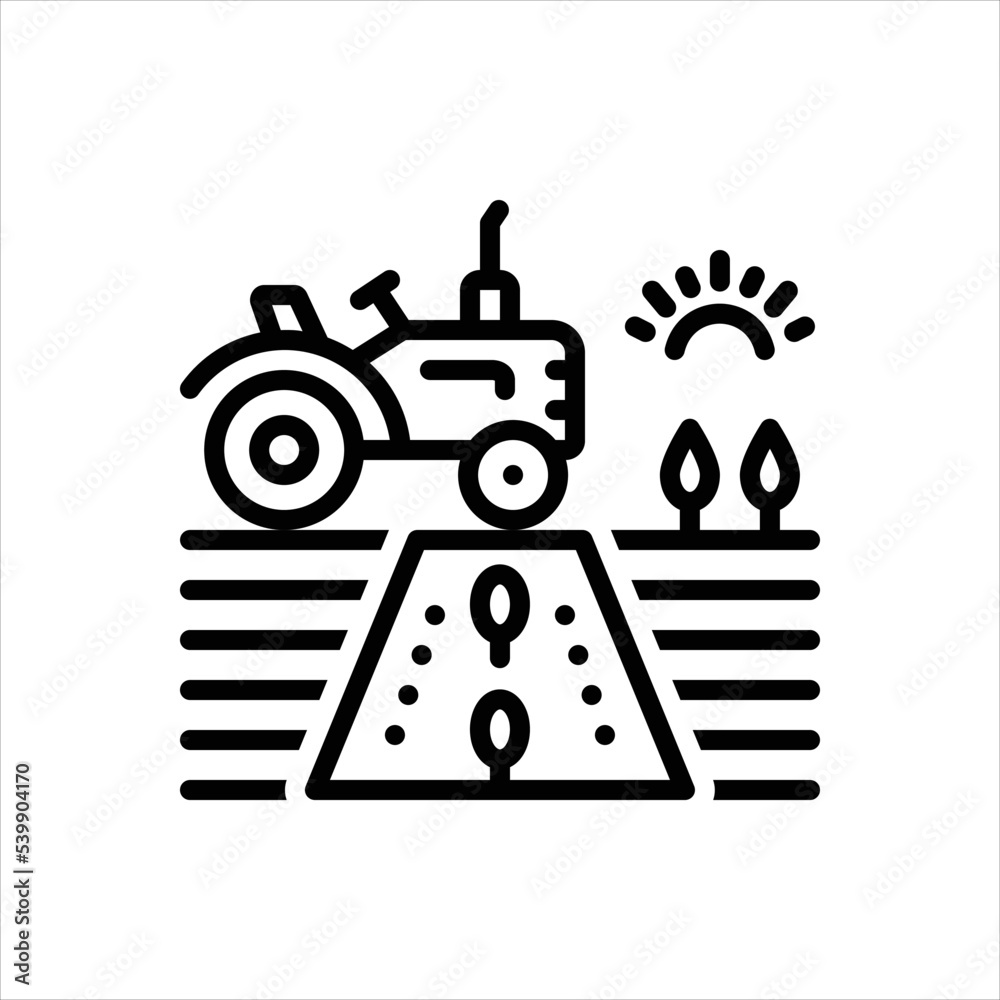 Black line icon for farming Black line icon for farming