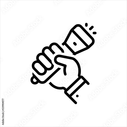 Black line icon for handheld