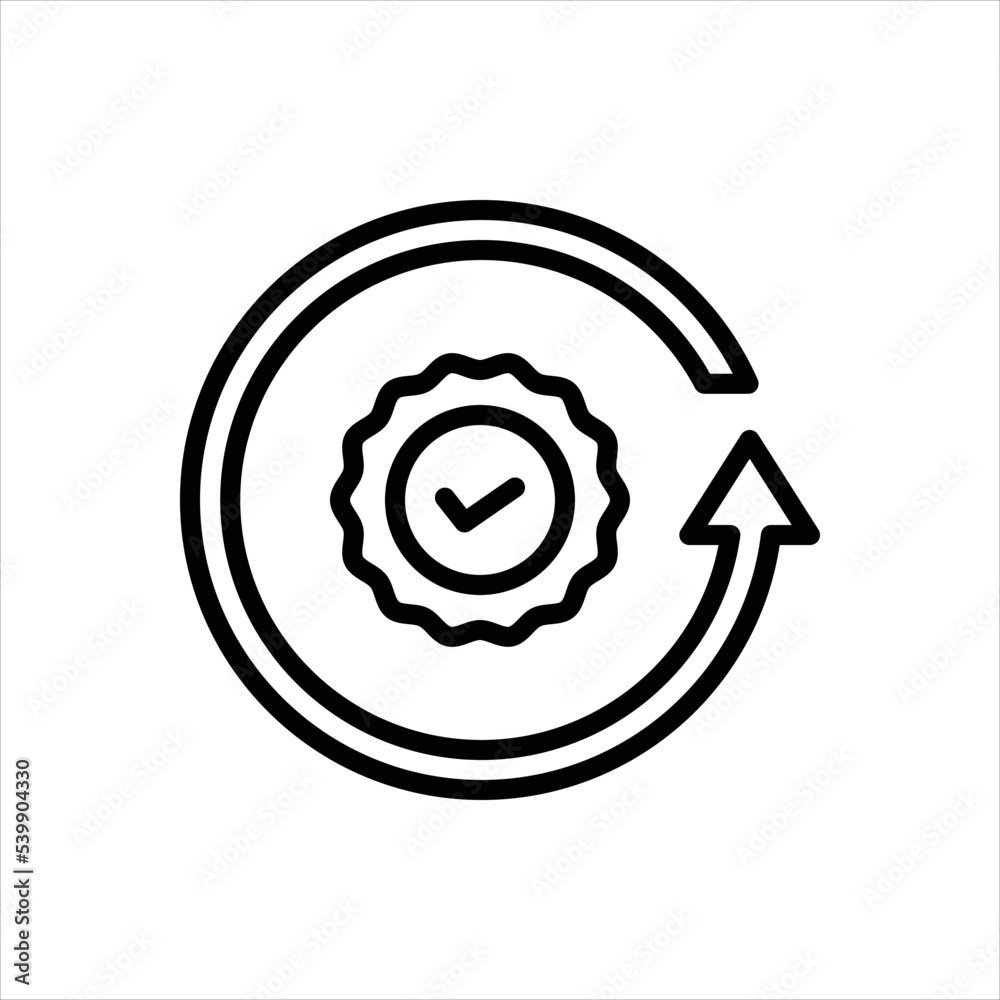 Obraz premium Black line icon for ensuring