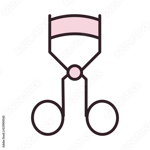 lash curler flat illustration