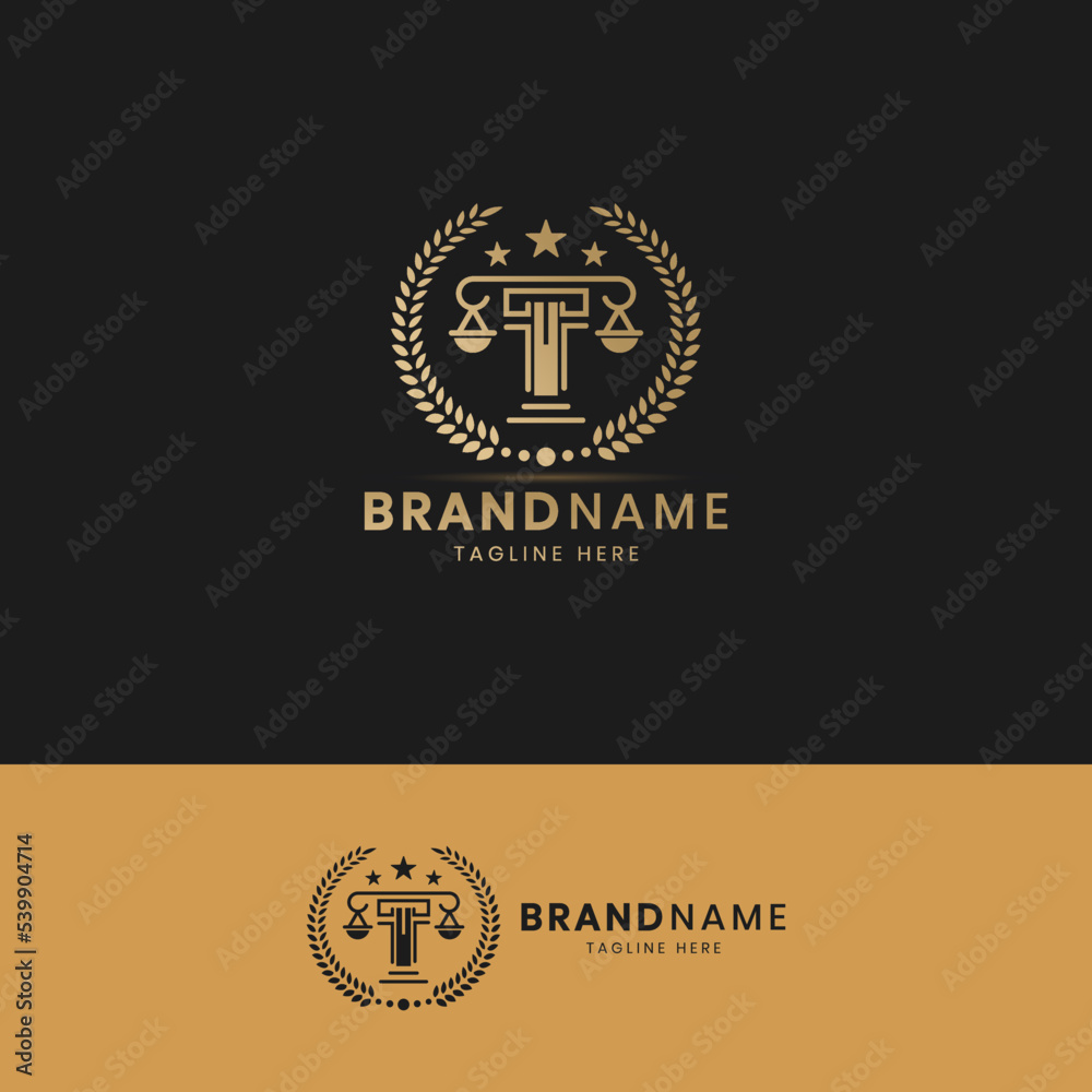 Fototapeta premium Modern Law Logo, LLB Symbol, Advocate Logo, Design, Business,